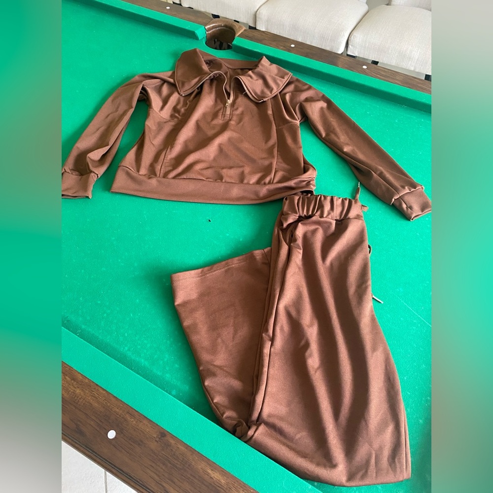 Brown lounge suit